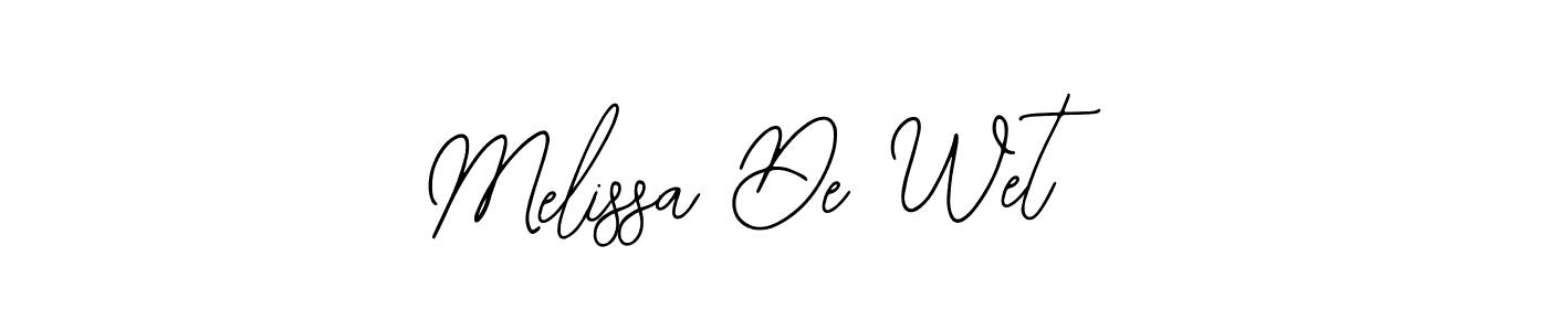 The best way (Bearetta-2O07w) to make a short signature is to pick only two or three words in your name. The name Melissa De Wet include a total of six letters. For converting this name. Melissa De Wet signature style 12 images and pictures png