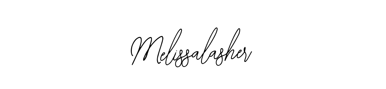 Design your own signature with our free online signature maker. With this signature software, you can create a handwritten (Bearetta-2O07w) signature for name Melissalasher. Melissalasher signature style 12 images and pictures png