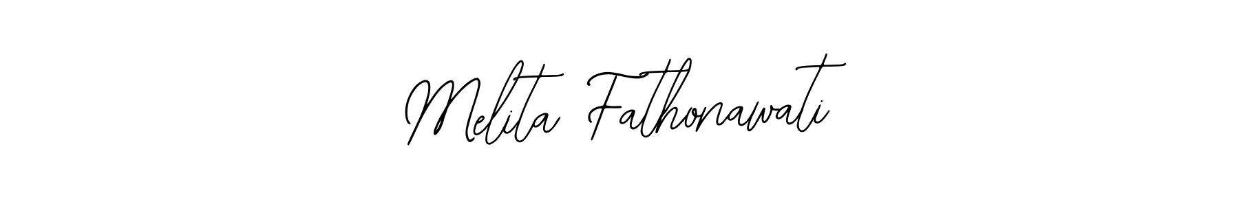 Use a signature maker to create a handwritten signature online. With this signature software, you can design (Bearetta-2O07w) your own signature for name Melita Fathonawati. Melita Fathonawati signature style 12 images and pictures png