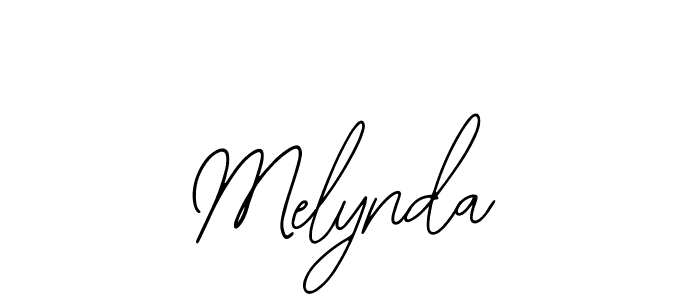 How to make Melynda name signature. Use Bearetta-2O07w style for creating short signs online. This is the latest handwritten sign. Melynda signature style 12 images and pictures png