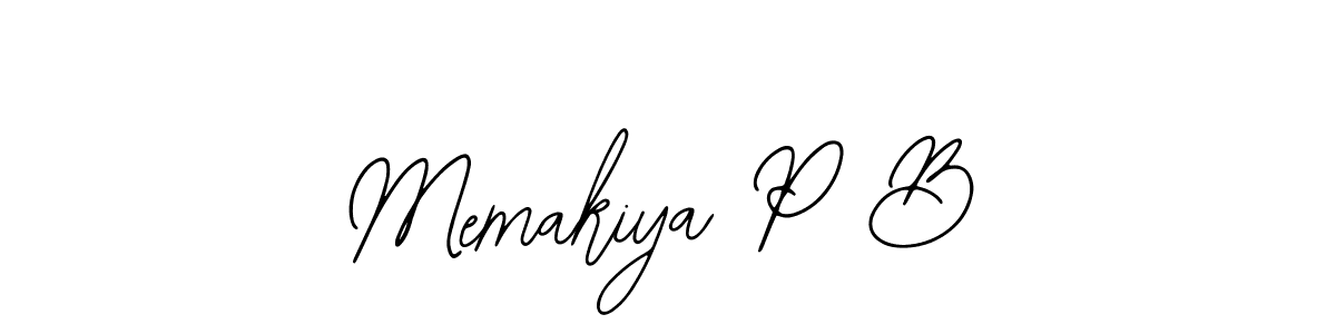 It looks lik you need a new signature style for name Memakiya P B. Design unique handwritten (Bearetta-2O07w) signature with our free signature maker in just a few clicks. Memakiya P B signature style 12 images and pictures png