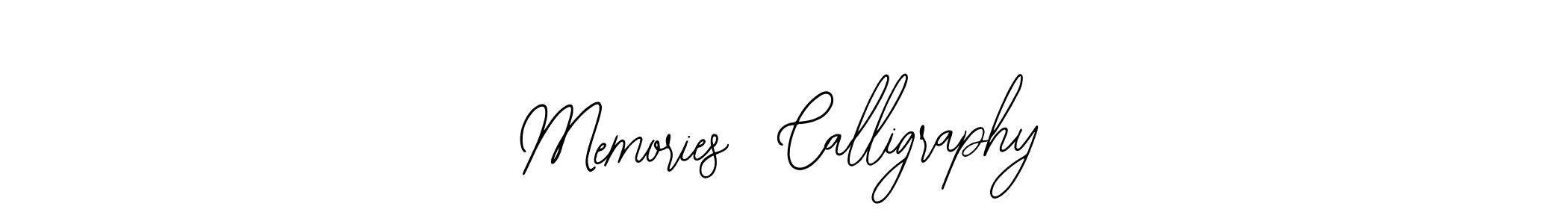 Design your own signature with our free online signature maker. With this signature software, you can create a handwritten (Bearetta-2O07w) signature for name Memories  Calligraphy. Memories  Calligraphy signature style 12 images and pictures png