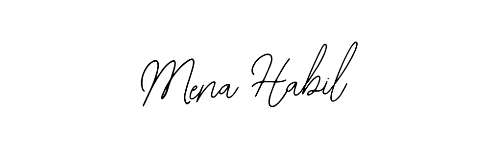 Also You can easily find your signature by using the search form. We will create Mena Habil name handwritten signature images for you free of cost using Bearetta-2O07w sign style. Mena Habil signature style 12 images and pictures png
