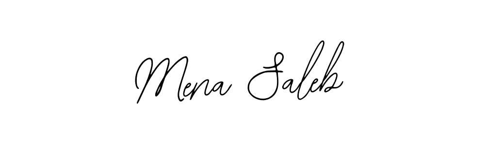 How to make Mena Saleb name signature. Use Bearetta-2O07w style for creating short signs online. This is the latest handwritten sign. Mena Saleb signature style 12 images and pictures png