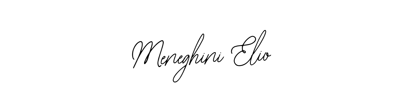 How to make Meneghini Elio name signature. Use Bearetta-2O07w style for creating short signs online. This is the latest handwritten sign. Meneghini Elio signature style 12 images and pictures png