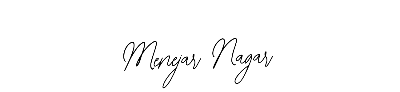 The best way (Bearetta-2O07w) to make a short signature is to pick only two or three words in your name. The name Menejar Nagar include a total of six letters. For converting this name. Menejar Nagar signature style 12 images and pictures png