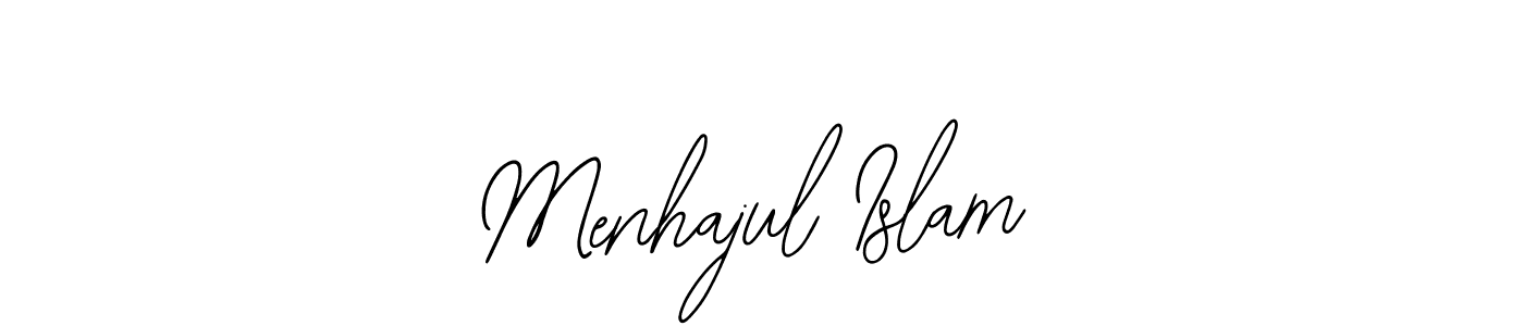 if you are searching for the best signature style for your name Menhajul Islam. so please give up your signature search. here we have designed multiple signature styles  using Bearetta-2O07w. Menhajul Islam signature style 12 images and pictures png