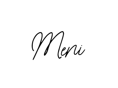 Use a signature maker to create a handwritten signature online. With this signature software, you can design (Bearetta-2O07w) your own signature for name Meni. Meni signature style 12 images and pictures png