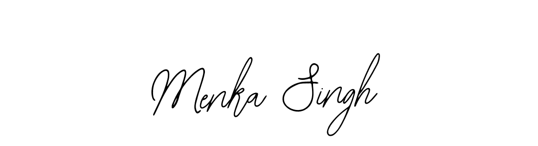 Use a signature maker to create a handwritten signature online. With this signature software, you can design (Bearetta-2O07w) your own signature for name Menka Singh. Menka Singh signature style 12 images and pictures png