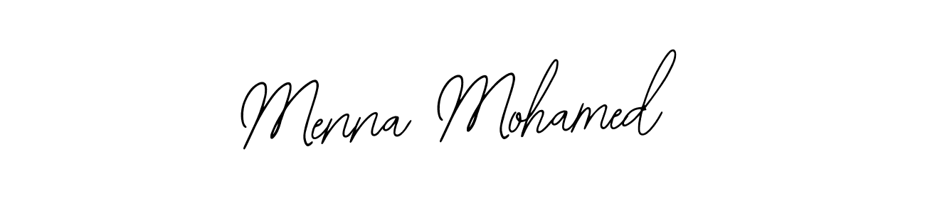 Design your own signature with our free online signature maker. With this signature software, you can create a handwritten (Bearetta-2O07w) signature for name Menna Mohamed. Menna Mohamed signature style 12 images and pictures png