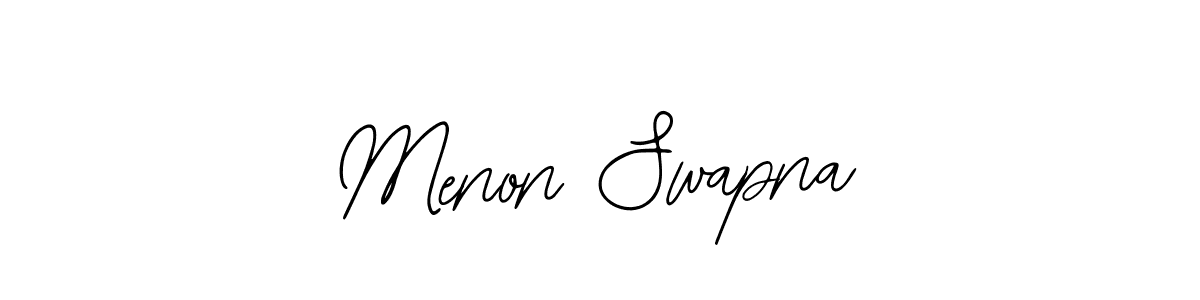 Create a beautiful signature design for name Menon Swapna. With this signature (Bearetta-2O07w) fonts, you can make a handwritten signature for free. Menon Swapna signature style 12 images and pictures png