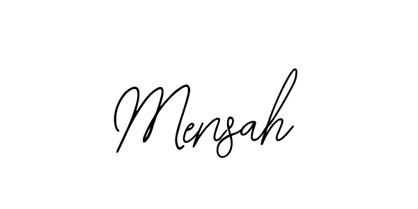 How to make Mensah name signature. Use Bearetta-2O07w style for creating short signs online. This is the latest handwritten sign. Mensah signature style 12 images and pictures png