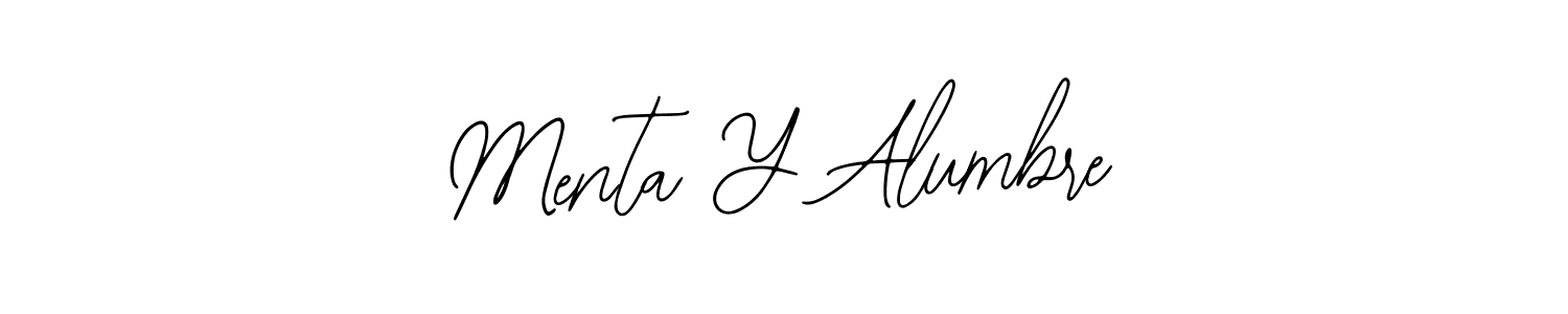 How to make Menta Y Alumbre name signature. Use Bearetta-2O07w style for creating short signs online. This is the latest handwritten sign. Menta Y Alumbre signature style 12 images and pictures png