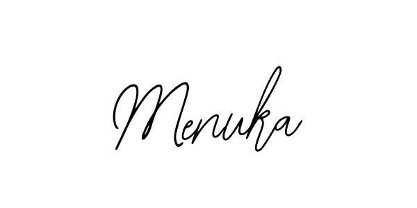 Similarly Bearetta-2O07w is the best handwritten signature design. Signature creator online .You can use it as an online autograph creator for name Menuka. Menuka signature style 12 images and pictures png