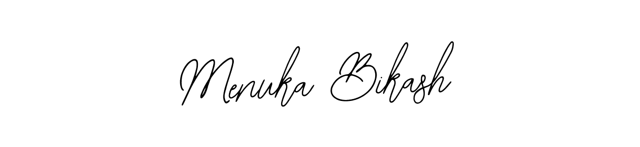 This is the best signature style for the Menuka Bikash name. Also you like these signature font (Bearetta-2O07w). Mix name signature. Menuka Bikash signature style 12 images and pictures png