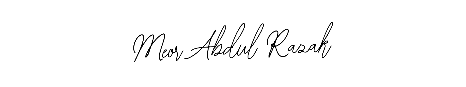 Use a signature maker to create a handwritten signature online. With this signature software, you can design (Bearetta-2O07w) your own signature for name Meor Abdul Razak. Meor Abdul Razak signature style 12 images and pictures png