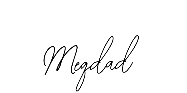Use a signature maker to create a handwritten signature online. With this signature software, you can design (Bearetta-2O07w) your own signature for name Meqdad. Meqdad signature style 12 images and pictures png