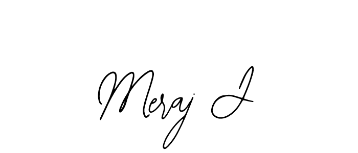 Design your own signature with our free online signature maker. With this signature software, you can create a handwritten (Bearetta-2O07w) signature for name Meraj J. Meraj J signature style 12 images and pictures png