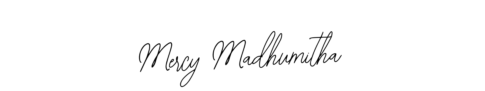 How to make Mercy Madhumitha name signature. Use Bearetta-2O07w style for creating short signs online. This is the latest handwritten sign. Mercy Madhumitha signature style 12 images and pictures png