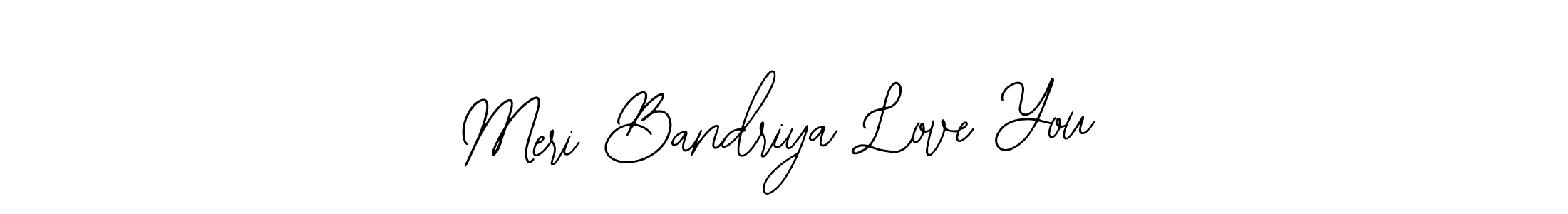 You should practise on your own different ways (Bearetta-2O07w) to write your name (Meri Bandriya Love You) in signature. don't let someone else do it for you. Meri Bandriya Love You signature style 12 images and pictures png