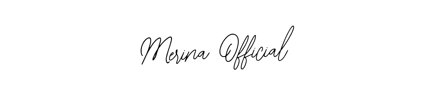 How to make Merina Official signature? Bearetta-2O07w is a professional autograph style. Create handwritten signature for Merina Official name. Merina Official signature style 12 images and pictures png