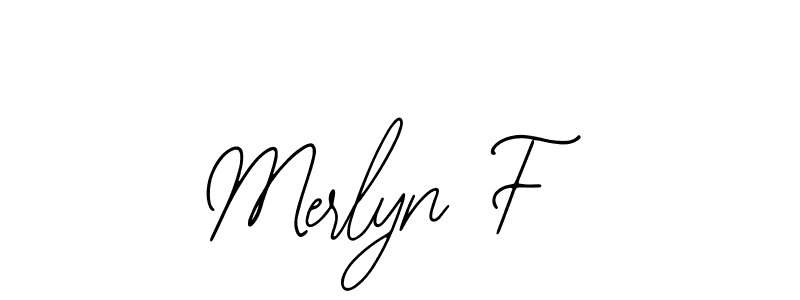 This is the best signature style for the Merlyn F name. Also you like these signature font (Bearetta-2O07w). Mix name signature. Merlyn F signature style 12 images and pictures png