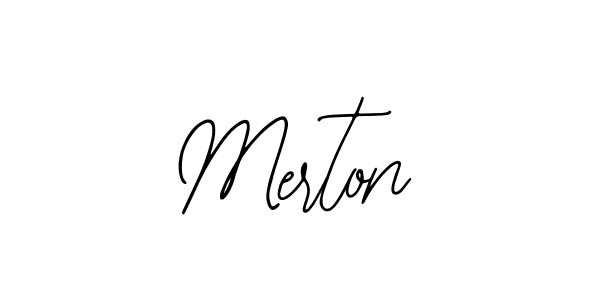 Use a signature maker to create a handwritten signature online. With this signature software, you can design (Bearetta-2O07w) your own signature for name Merton. Merton signature style 12 images and pictures png