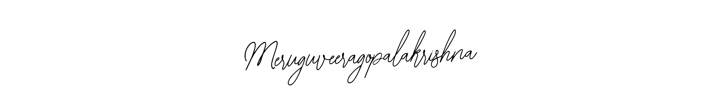 Use a signature maker to create a handwritten signature online. With this signature software, you can design (Bearetta-2O07w) your own signature for name Meruguveeragopalakrishna. Meruguveeragopalakrishna signature style 12 images and pictures png