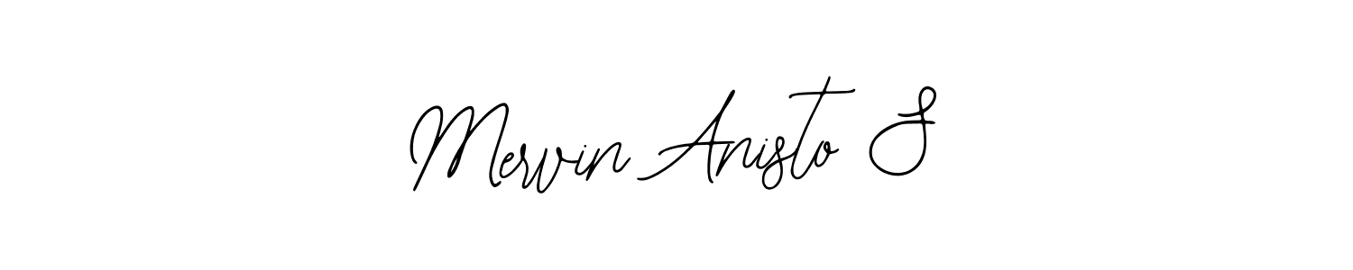 Create a beautiful signature design for name Mervin Anisto S. With this signature (Bearetta-2O07w) fonts, you can make a handwritten signature for free. Mervin Anisto S signature style 12 images and pictures png