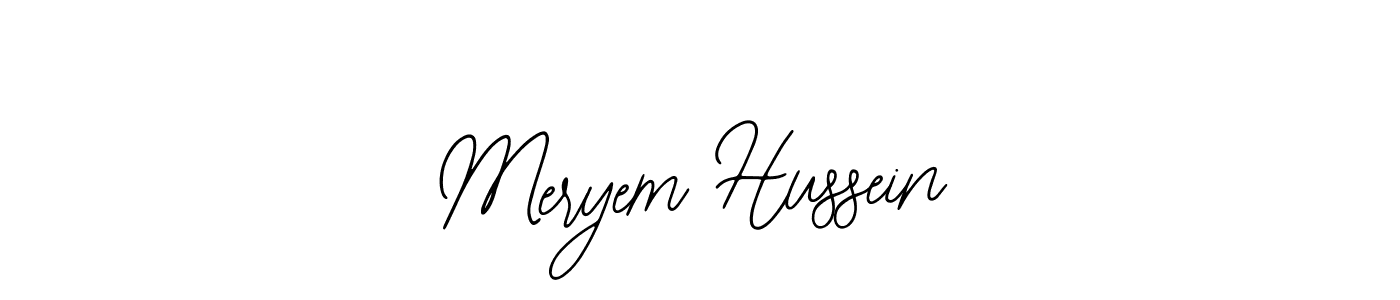 Make a beautiful signature design for name Meryem Hussein. With this signature (Bearetta-2O07w) style, you can create a handwritten signature for free. Meryem Hussein signature style 12 images and pictures png
