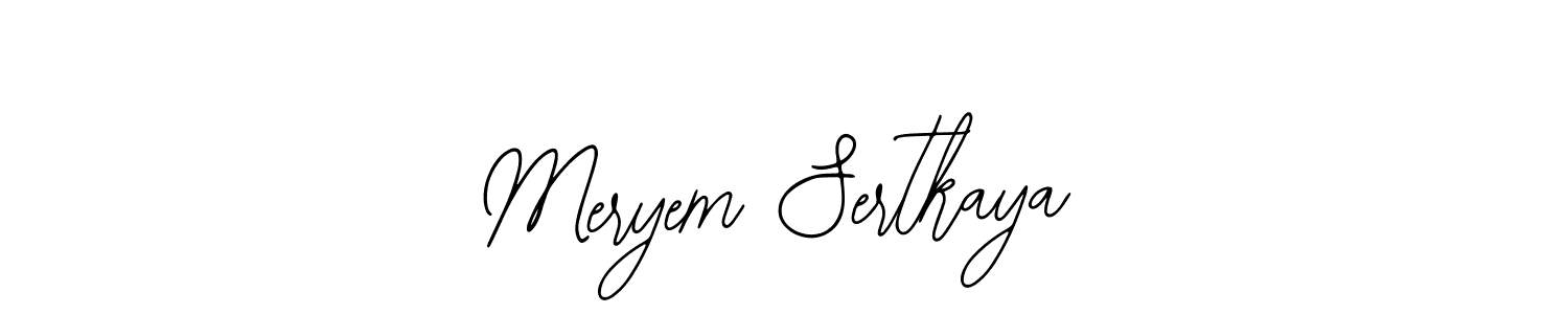 How to make Meryem Sertkaya name signature. Use Bearetta-2O07w style for creating short signs online. This is the latest handwritten sign. Meryem Sertkaya signature style 12 images and pictures png