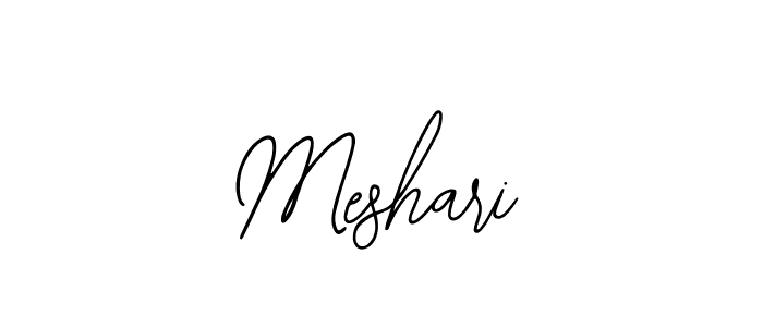 How to make Meshari signature? Bearetta-2O07w is a professional autograph style. Create handwritten signature for Meshari name. Meshari signature style 12 images and pictures png