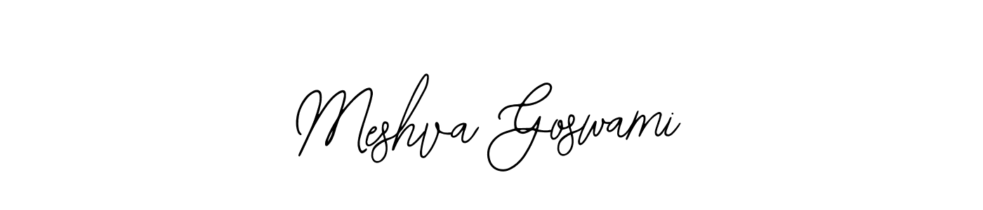 The best way (Bearetta-2O07w) to make a short signature is to pick only two or three words in your name. The name Meshva Goswami include a total of six letters. For converting this name. Meshva Goswami signature style 12 images and pictures png