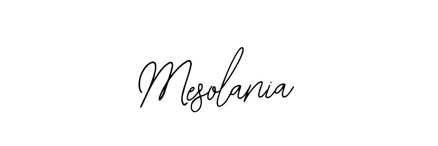 The best way (Bearetta-2O07w) to make a short signature is to pick only two or three words in your name. The name Mesolania include a total of six letters. For converting this name. Mesolania signature style 12 images and pictures png