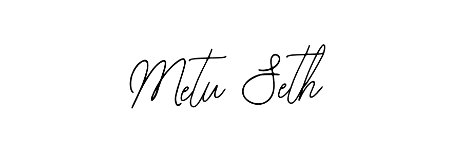 You should practise on your own different ways (Bearetta-2O07w) to write your name (Metu Seth) in signature. don't let someone else do it for you. Metu Seth signature style 12 images and pictures png