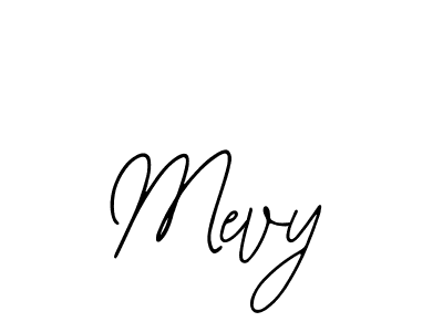 Use a signature maker to create a handwritten signature online. With this signature software, you can design (Bearetta-2O07w) your own signature for name Mevy. Mevy signature style 12 images and pictures png