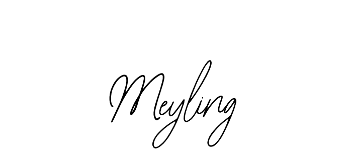 You should practise on your own different ways (Bearetta-2O07w) to write your name (Meyling) in signature. don't let someone else do it for you. Meyling signature style 12 images and pictures png