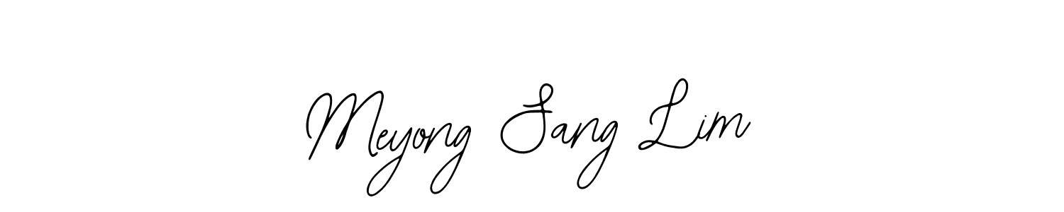 Use a signature maker to create a handwritten signature online. With this signature software, you can design (Bearetta-2O07w) your own signature for name Meyong Sang Lim. Meyong Sang Lim signature style 12 images and pictures png