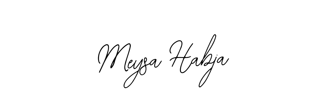 Check out images of Autograph of Meysa Habja name. Actor Meysa Habja Signature Style. Bearetta-2O07w is a professional sign style online. Meysa Habja signature style 12 images and pictures png