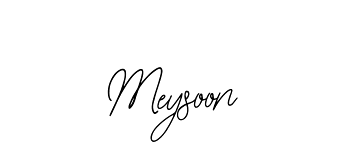 Design your own signature with our free online signature maker. With this signature software, you can create a handwritten (Bearetta-2O07w) signature for name Meysoon. Meysoon signature style 12 images and pictures png