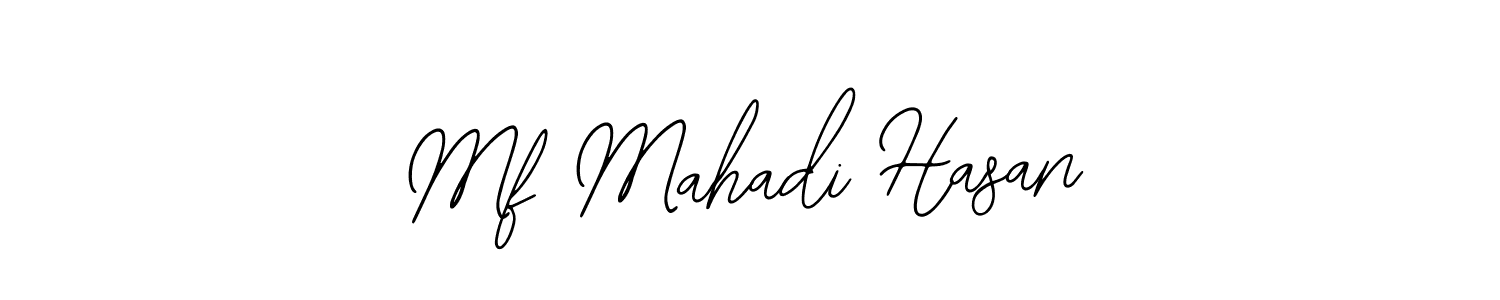 The best way (Bearetta-2O07w) to make a short signature is to pick only two or three words in your name. The name Mf Mahadi Hasan include a total of six letters. For converting this name. Mf Mahadi Hasan signature style 12 images and pictures png