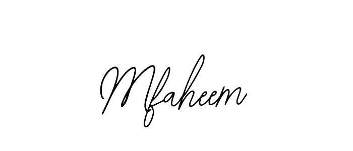 How to make Mfaheem signature? Bearetta-2O07w is a professional autograph style. Create handwritten signature for Mfaheem name. Mfaheem signature style 12 images and pictures png