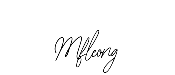 How to make Mfleong name signature. Use Bearetta-2O07w style for creating short signs online. This is the latest handwritten sign. Mfleong signature style 12 images and pictures png