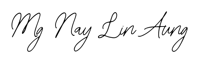 Try this chic Mg Nay Lin Aung handwritten sign style. Using Bearetta-2O07w font elements, it gives your name a sleek, memorable identity. Mg Nay Lin Aung signature style 12 images and pictures png