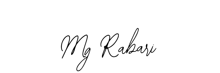 How to make Mg Rabari name signature. Use Bearetta-2O07w style for creating short signs online. This is the latest handwritten sign. Mg Rabari signature style 12 images and pictures png