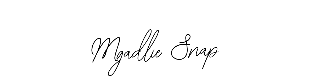 Bearetta-2O07w is a professional signature style that is perfect for those who want to add a touch of class to their signature. It is also a great choice for those who want to make their signature more unique. Get Mgadlie Snap name to fancy signature for free. Mgadlie Snap signature style 12 images and pictures png