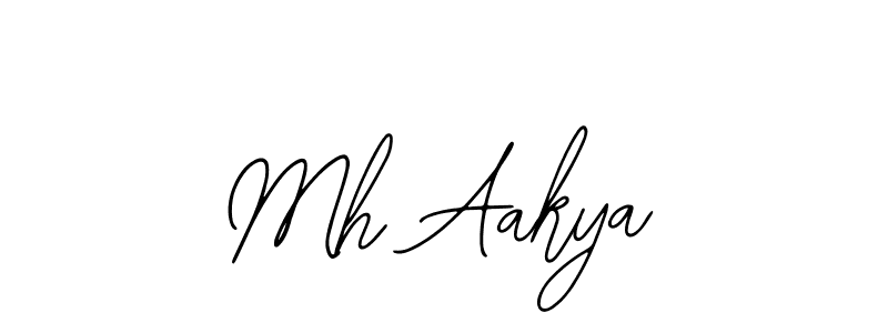 How to make Mh Aakya name signature. Use Bearetta-2O07w style for creating short signs online. This is the latest handwritten sign. Mh Aakya signature style 12 images and pictures png
