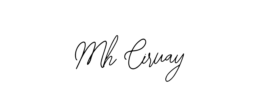 Use a signature maker to create a handwritten signature online. With this signature software, you can design (Bearetta-2O07w) your own signature for name Mh Ciruay. Mh Ciruay signature style 12 images and pictures png