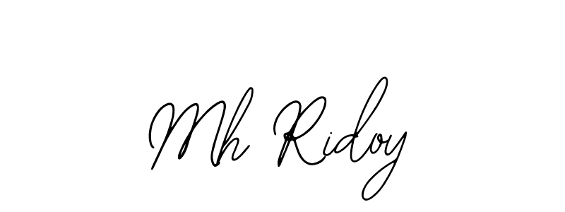 if you are searching for the best signature style for your name Mh Ridoy. so please give up your signature search. here we have designed multiple signature styles  using Bearetta-2O07w. Mh Ridoy signature style 12 images and pictures png
