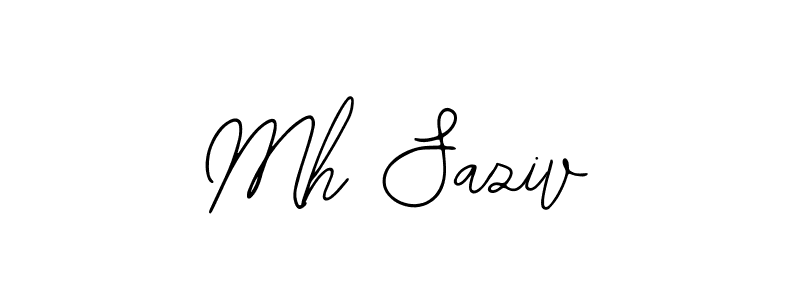 Use a signature maker to create a handwritten signature online. With this signature software, you can design (Bearetta-2O07w) your own signature for name Mh Saziv. Mh Saziv signature style 12 images and pictures png